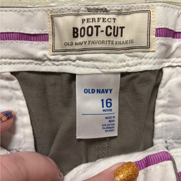 Old Navy Women's Perfect Boot Cut Khaki Pants Size 16 Petite New High Rise NWT - Picture 6 of 7